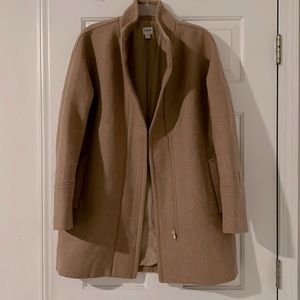 J Crew city wool coat Camel tan beige Size 10 pea coat